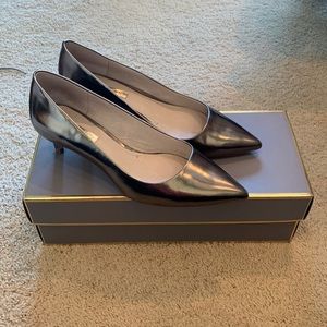 Louise et Cie silver kitten heels